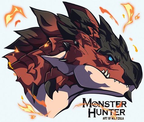 Monster Hunter Rathalos, Dragon Wyvern, Fossil Pokemon, Hunter Tattoo, Kaiju Design, Monster Hunter Art, Mythical Dragons, Monster Hunter World, Kaiju Monsters