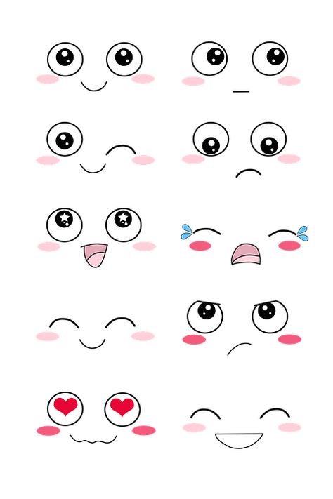 Émotions Visages Heureux - Image gratuite sur Pixabay Emotion Faces, Emoji Drawings, Kawaii Faces, Betty Boop Cartoon, Cartoon Eyes, Cute Doodle Art, Cartoon Faces, Chibi Drawings, Kawaii Doodles