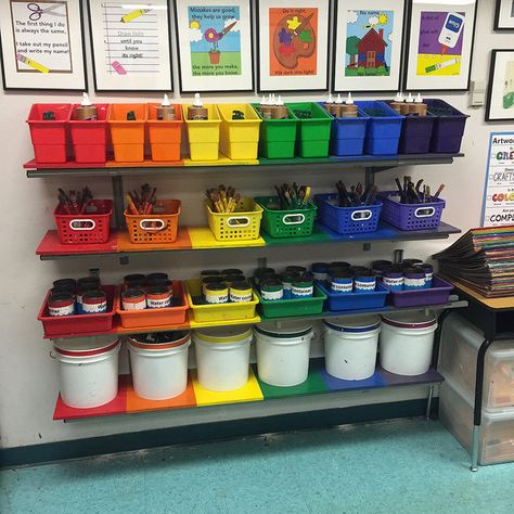 Welcome to the Art room! Art Class Decorations, Art Room Organization, Art Classroom Organization, Elementary Art Classroom, Art Room Posters, Art Classroom Management, Classroom Organization Elementary, Elementary Art Rooms, Art Supply Organization