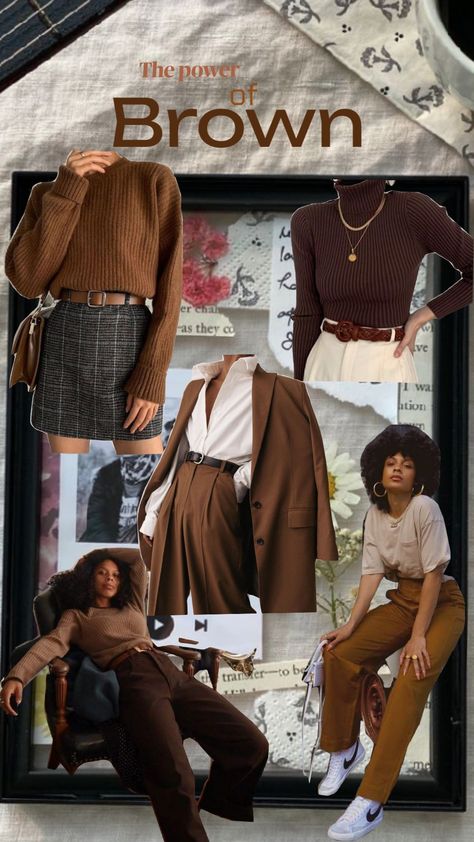 #brown #look #otf #style Dark Brown Shoes Outfit Women, Chocolate Brown Shirt Outfit, Brown Silk Shirt Outfit, Brown Button Down Shirt Outfit, Brown Shirt Outfit, Brown Shoes Outfit, Silk Shirt Outfit, Era Aesthetic, Dark Brown Shoes