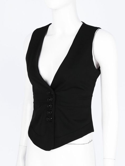 White Shirt With Black Vest, Black Waistcoat Women, Black Suit Women, Suit Vest Outfits For Women, Black Vest Women, Tuxedo Women Suits, Womans Vest, Womens Suit Vest, Black Suit Vest