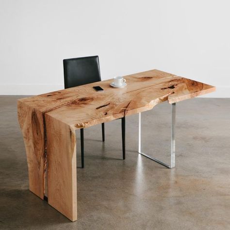 Live Edge Office, Female Pics, Maple Desk, Live Edge Wood Furniture, Diy Corner Desk, Live Edge Desk, Live Edge Design, Corner Furniture, Walnut Dresser