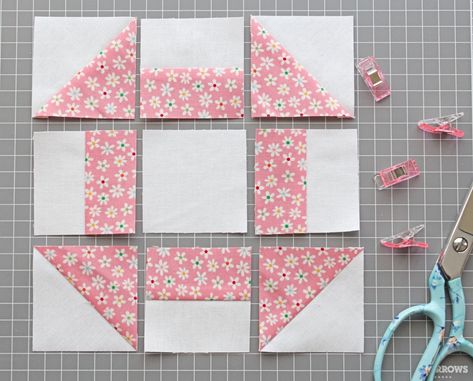 {Classic Quilt Blocks} Churn Dash - A Tutorial - Threadbare Creations Churn Dash Quilt Pattern 12 Inch, Turn Dash Quilt Pattern, Free Churn Dash Quilt Pattern, Churn Dash Block Free Pattern, Quilt Patterns Classic, Churn Dash Quilt Block Free Pattern, 4” Quilt Blocks, Churndash Quilt Blocks, 6 Inch Finished Quilt Blocks