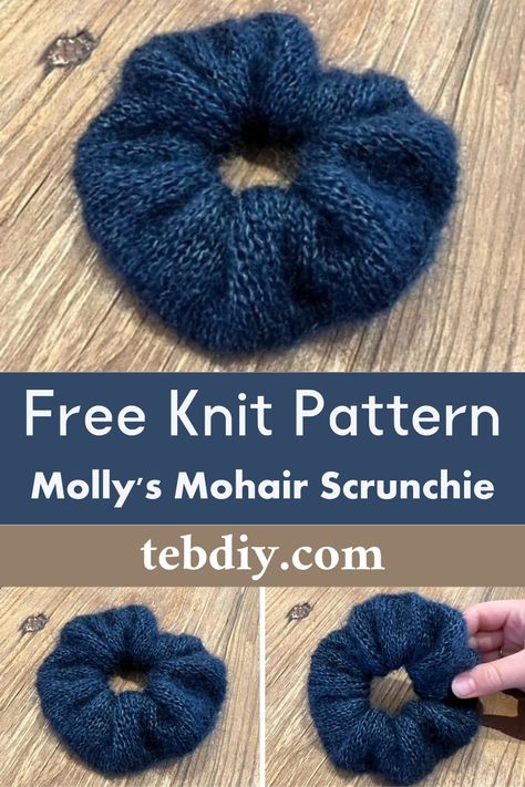 Free Scrunchie Knitting Patterns Mohair Scrunchie, Knit Scrunchie, Stylish Ponytail, Suri Alpaca, Knit In The Round, Types Of Yarn, Knitting Accessories, Scrunchie Hairstyles, Knitting Patterns Free