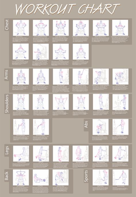 Printable Workout Charts for Men Fitness Charts Printable, Workout Posters Printable, Free Printable Workout Sheets, Printable Exercise Chart Workout, Workout Printables Free, Exercise Cards Printable, Workout Charts, Sets And Reps, Workout Sheets