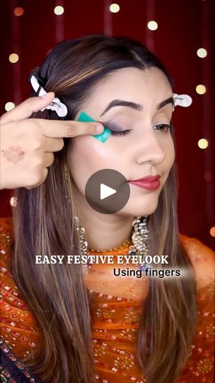 Diwali Makeup, Makeup Tutorial Easy, Indian Makeup Looks, Festive Makeup, Hacks Makeup, Eye Makeup Techniques, Makeup Party, Homemade Beauty, Homemade Beauty Tips