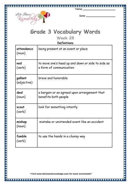 Grade 3: Vocabulary Worksheets Week 28 – Lets Share Knowledge Vocabulary 3rd Grade, Forms Of Communication, English Lessons For Kids, Vocabulary Worksheets, English Class, Kids Corner, Grade 3, English Lessons, Vocabulary Words