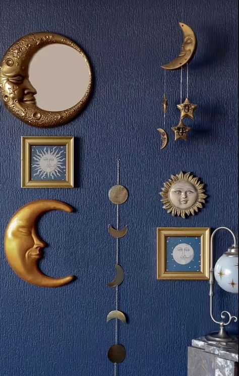 Tanah Liat, Moon And Sun, Witchy Decor, Dream Room Inspiration, Cute Room Decor, Dream Decor, Dream House Decor, Room Aesthetic, Aesthetic Room Decor