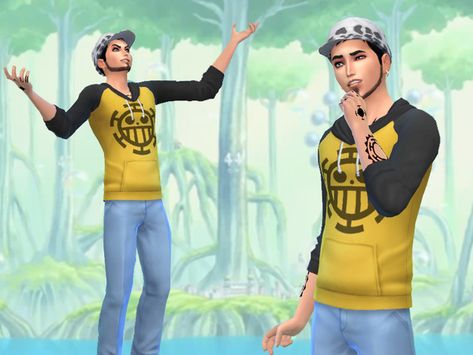 Sims 4 Trafalgar Law Cc, Zoro Sims 4 Cc, Sims 4 Cc One Piece Anime, One Piece Sims 4 Cc, One Piece Sims 4, Sims 4 One Piece Cc, Sims 4 One Piece, Trafalgar Law Cosplay, Law Cosplay