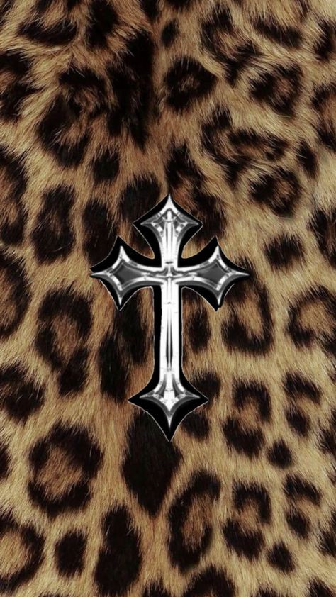 Leopard cross wallpaper Sanity Aesthetic, Y2k Shirts, Uk Summer, Pic Collage, Cross Wallpaper, Y2k Wallpaper, Wallpaper Girly, Iphone Wallpaper Girly, Pretty Wallpaper Iphone