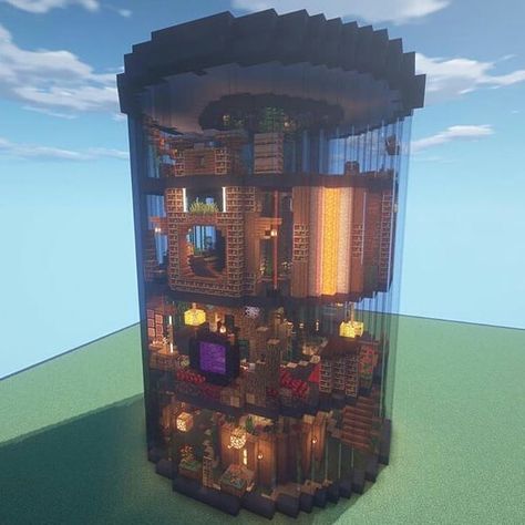 Daily Minecraft Builds shared a photo on Instagram: “Aquarium glass house?! Rate it 1-10 and also give an opinions towards it in comment section (Via:…” • See 52 photos and videos on their profile. Minecraft Glass House, Minecraft Aquarium, Construction Minecraft, Aquarium Glass, Minecraft Mansion, Minecraft Structures, Bangunan Minecraft, Minecraft Farm, Minecraft Cottage