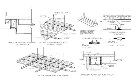 Ceiling detail sections drawing False Ceiling Detail, False Ceiling Section, Pola Lantai, Wooden False Ceiling, Gypsum False Ceiling, Architecture Work, Auditorium Design, Ceiling Details, Acoustic Ceiling Tiles