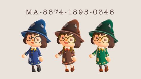 Witch Outfits, Ac New Leaf, Animal Crossing Qr Codes Clothes, Qr Codes Animal Crossing, Cute Coats, Brown Hats, Animal Crossing Game, Antique Clothing, Animal Crossing Qr