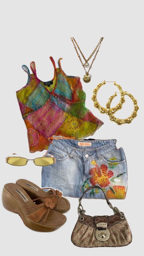 @brigettebaker8 #summer #outfitcollage #y2kfashion #fyp New Style Ideas, Finding My Style, Outfit Collage, Future Me, My Dream Wardrobe, Swaggy Outfits, Dream Style, Really Cute Outfits, My Outfit