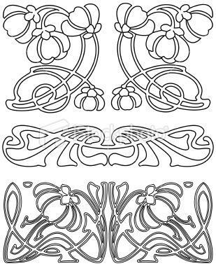 Art Deco Design Elements, Art Nouveau Arquitectura, Fleurs Art Nouveau, Motifs Art Nouveau, Jewerly Art, Illustration Art Nouveau, Design Art Nouveau, Ornamental Design, Motif Art Deco