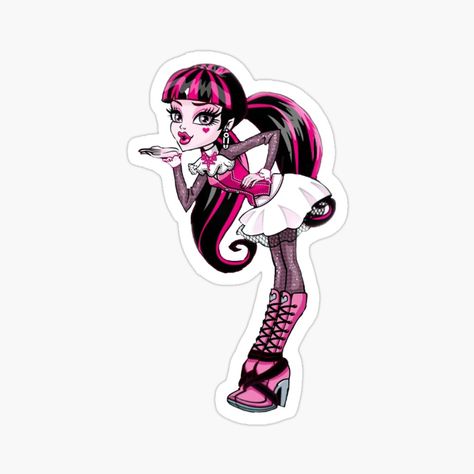 Get my art printed on awesome products. Support me at Redbubble #RBandME: https://www.redbubble.com/i/sticker/Draculaura-by-bby-grgyl/134700848.JCQM3?asc=u Monster High Printables, Draculaura Monster High, Monster High Draculaura, Y2k Stickers, Macbook Stickers, Monster High Characters, Scrapbook Stickers Printable, Sticker Template, Craft Stickers