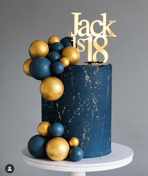 Male Birthday Cake Ideas, 18th Birthday Cake For Guys, Denim Cake, Navy Blue Cake, Boys 16th Birthday Cake, Boys 18th Birthday Cake, Modern Birthday Cakes, 15th Birthday Cakes, Blue Birthday Cakes