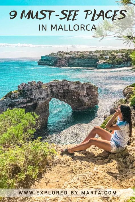 9 unique must-see places in the beautiful Mallorca island - Explored by Marta Mallorca Best Places, Mallorca Spain Beach, Things To Do In Mallorca Spain, Cala Dor Majorca, Cala D'or Mallorca, Pollensa Mallorca, Deia Mallorca, Mallorca Travel, Mallorca Beaches