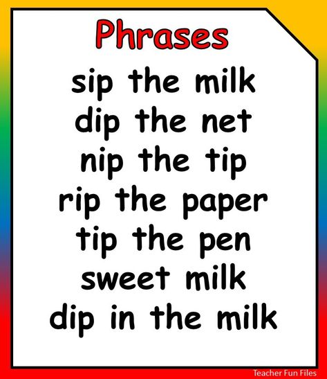 Cvc Reading, Short I Words, Teaching Child To Read, Three Letter Words, Phonics Rules, Cvc Word, Word Sentences, English Lessons For Kids, Reading Worksheets