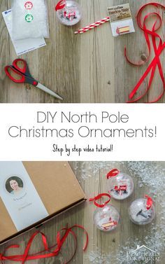 These North Pole ornaments are too cute, and they look so easy to make! North Pole Diy, Diy North Pole, Polar Express Party, North Pole Christmas, Simple Craft Ideas, Diy Ornament, Polar Express, Disney Crafts, Christmas Crafts For Kids