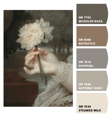 Paint colors from ColorSnap by Sherwin-Williams Ethereal Colour Palette, Fairytale Color Palette, Color Palette Landscape, Skintone Palettes, Midsummer Night's Dream Characters, Colour Template, Colour Palate, Dream Villa, Palette Art