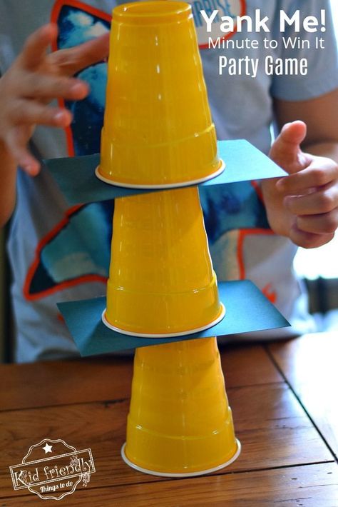 Over 10 Easy Minute to Win It Games that are Kid Friendly with a Fall Theme. These Thanksgiving Party games are perfect for kids, teens and adults. The whole family will enjoy these hilarious Thanksgiving or Fall Games to Play with Kids. www.kidfriendlythingstodo.com #familythankgsivinggames #thanksgivingpartygamesforkids #thanksgivingfungamesforkids #thanksgivingschoolgames #easythanksgivinggamesforkids Minute To Win It Thanksgiving, Thanksgiving Party Games, Christmas Games To Play, Thanksgiving Games For Adults, Fall Party Games, Games Thanksgiving, Thanksgiving Games For Kids, Dinner Party Games, Games To Play With Kids