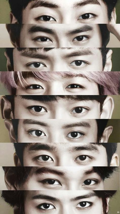 Exo Eyes Drawing, Exo Eyes, Exo Drawing, Kdrama Things, Exo Facts, Exo Group, Eye Photo, Exo Wallpaper, Exo Ot12