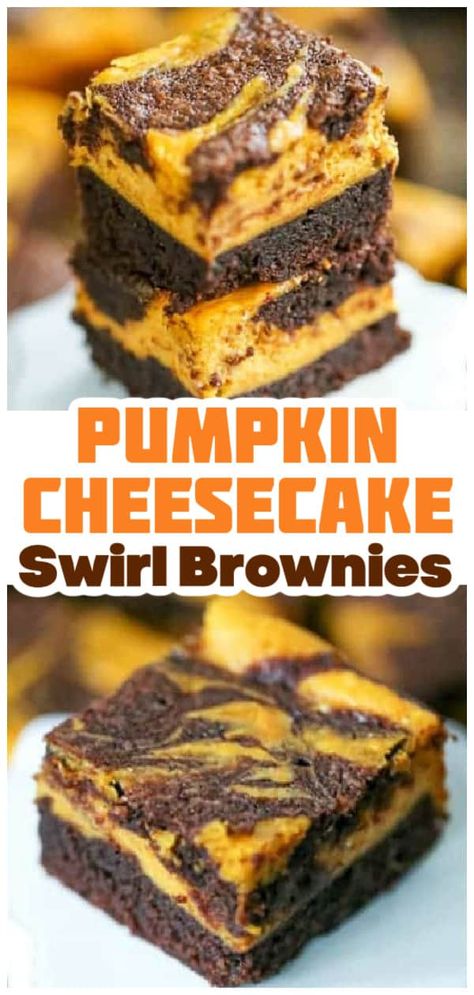 Pumpkin Cheesecake Swirl, Spice Desserts, Brownies Cheesecake, Cheesecake Pumpkin, Cheesecake Swirl Brownies, Hot Chocolate Fudge, Cheesecake Oreo, Cookies Wedding, Velvet Cheesecake