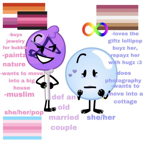 Human Four Bfb, Gelatin X Lollipop Bfb, Bfb Headcanons, Bubble Bfb, Lollipop Bfb Fanart, Pin Bfb Humanized, Bubble X Lollipop Bfb, Lollipop Bfb, Girl Drawings