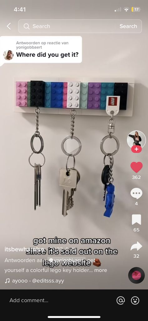 Lego Wall Hooks, Lego Key Holder, Suite Decor, Studio Suite, Lego Dots, Lego Diy, Hype House, Key Holders, Wall Key Holder