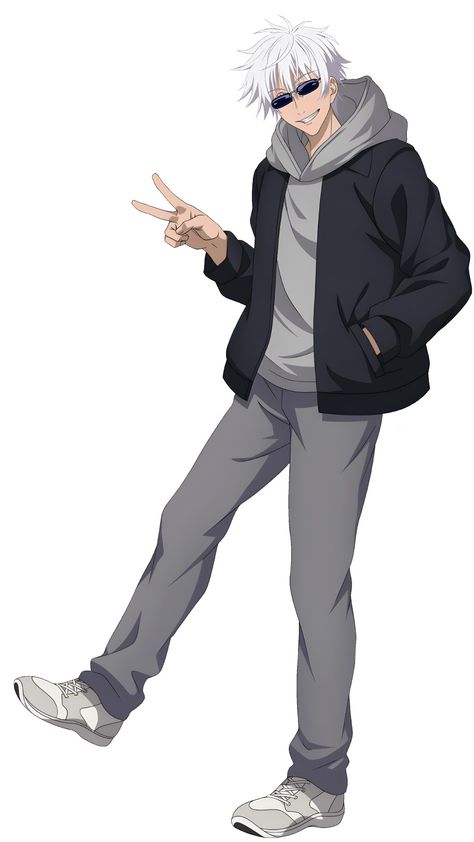 Satoru Gojo Anime Poses Reference Jjk, Gojo Full Body Png, Gojo Satoru Casual Outfit, Gojo Transparent Background Png, Gojo Full Body Anime, Gojo Inspired Outfit, Gojo Satoru Full Body Pic, Gojo Pose, Gojo Official Arts