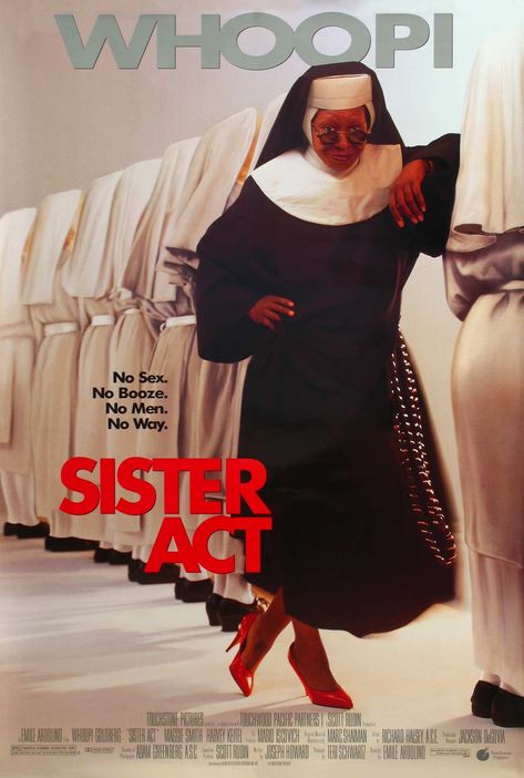 THE Whoopi Goldberg! At her finest in this comedy with just a hint of action. Fun sort of change of pace movie about going under the habit (bad jokes) with some pretty great music I gotta say. Plus who doesn't love seeing Whoopi Goldberg with all her sass get some people into a good spirit. Check it out, even if you don't like my puns. Madame Doubtfire, Drew Barrymore 90s, Sister Act, Movies Worth Watching, Maggie Smith, Whoopi Goldberg, I Love Cinema, Film Disney, 90s Movies