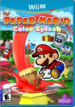 Box artwork for Paper Mario: Color Splash. Paper Mario Color Splash, Mario Y Luigi, Birth Colors, Wii U Games, Nintendo Wii U, Adventure Rpg, Switch Nintendo, Mario Games, Paper Mario