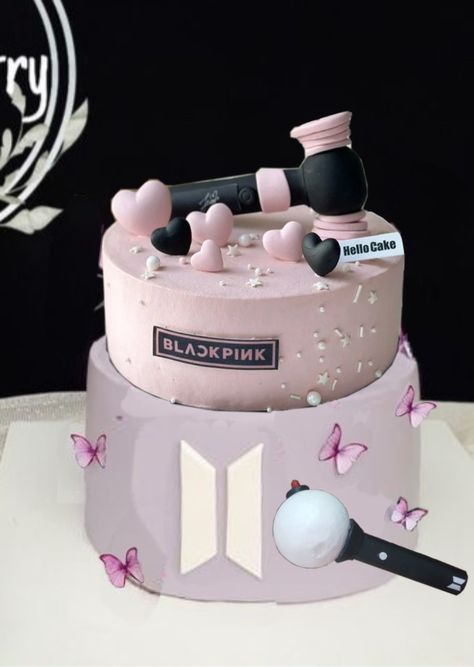 Blackpink Pasta, Bts Cakes, Blackpink Cake, Bts Cake, Pop Cake, Birthday Presents For Friends, Korean Cake, Blackpink Square Up, Cute Disney Pictures