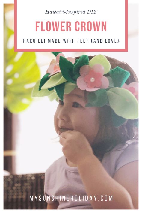 May Day is Lei Day! Here are the instructions for a Hawaiian Crown of Flowers, aka a Haku Lei Haku Lei Diy, Diy Felt Flower Crown, Hawaiian Haku Lei, Flower Lei Diy, Lei Day, Haku Lei, Camp Projects, Crown Of Flowers, Crown Printable