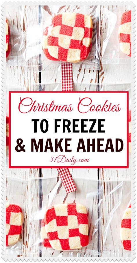 Christmas Cookies to Bake Ahead | 31Daily.com Cookies To Freeze, Make Ahead Christmas Cookies, Freezable Cookies, Christmas Cookies To Make, Christmas Sweets Recipes, Freezer Cookies, Cookies To Bake, 31 Daily, Vanilla Biscuits