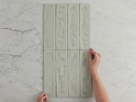 Sage Tile, Light Green Bathroom Tile, Sage Green Shower Tile, Green Grey Tiles Bathroom, Sage Subway Tile Bathroom, Sage Tiles Bathroom, Sage Green Backsplash, Sage Green Tile, Sage Tile Bathroom