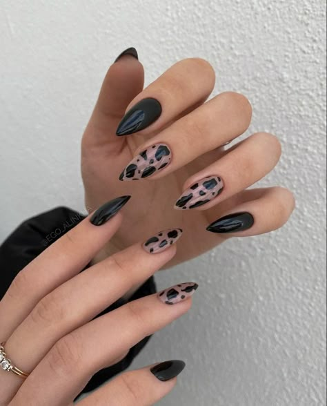 Dark Fall Nails, Bold Nail Designs, Elegant Touch Nails, Quartz Nails, Spring Nail Ideas, Halloween Acrylic Nails, Dark Fall, Hippie Nails, Punk Nails