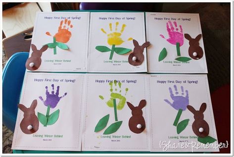 Hoppy First Day of Spring » Share & Remember | Celebrating Child & Home Spring Preschool Activities, Spring Kindergarten, Spring School, Easter Preschool, Spring Preschool, Spring Crafts For Kids, Spring Projects, Daycare Crafts, First Day Of Spring