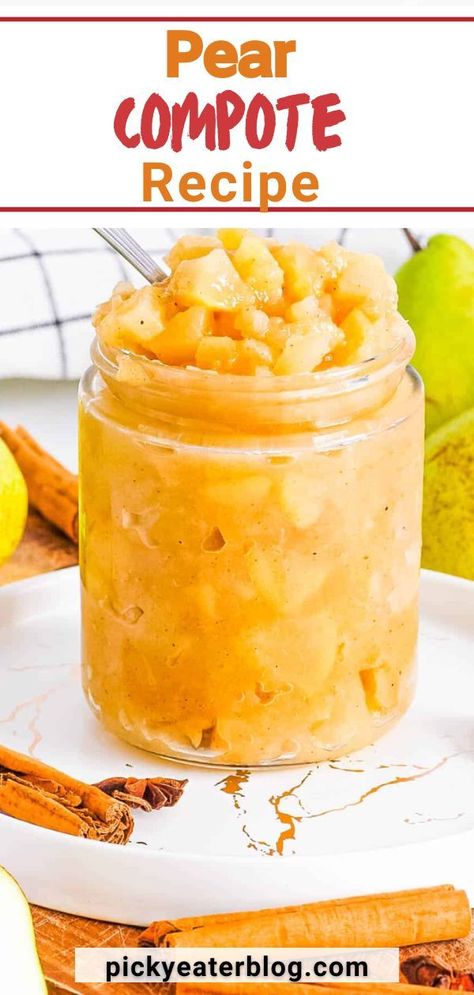 Easy Pear Recipes, Desserts Puff Pastry, Crepes Savory, Oatmeal Desserts, Pear Crumble Recipe, Pear Compote, Easy Jam Recipe, Pear Sauce, Ripe Pears