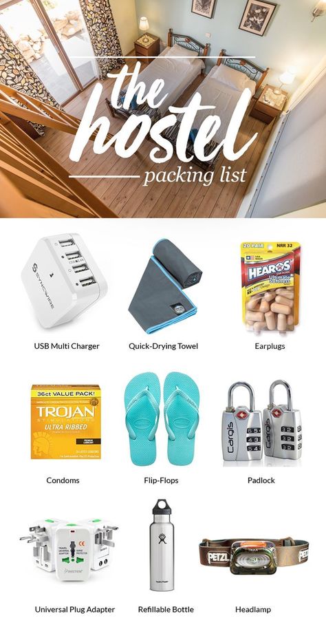 Check Out Our Ultimate Hostel Packing List For Ten Things You Can’t Go to a Hostel Without. Hostel Packing, Packing Inspiration, Pack List, Packing Hacks, Packing Lists, Travel Gadgets, Packing List For Travel, Budget Travel Tips, Packing Tips For Travel