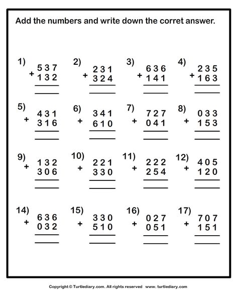 4/15/14 for him.Three-digit addition - with or without regrouping - TurtleDiary.com 3 Digit Addition With Regrouping, 3 Digit Addition Without Regrouping, Adding Without Regrouping Activities, Adding 3 2 Digit Numbers, Three Digit Addition Without Regrouping, 2 Digit Addition Worksheets For Grade 1, Addition 3 Digit Numbers Worksheets, Three Digit Addition And Subtraction, Three Digit Addition