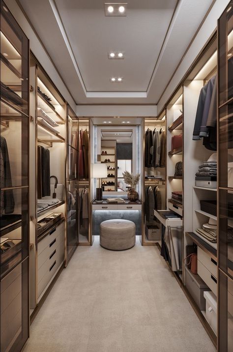 A Walk In Closet, Deep Closet, Design Ložnic, Statement Furniture Pieces, Dressing Design, Dream Closet Design, Walk In Closet Design, Beautiful Closets, Luxury Closets Design