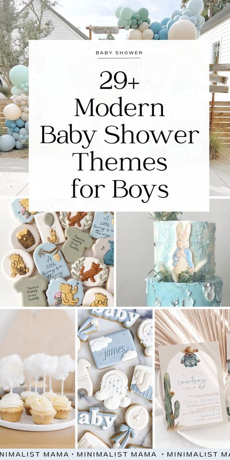 Searching through baby showers, trying to find the best baby shower themes for boys? I've scrolled through THOUSANDS of baby shower parties and *THESE* are the cutest unique baby shower themes  for 2024. (Save these cute baby shower ideas to your boy baby showers board for later!) Baby Shower Ideas Baby Boy, Non Themed Baby Shower Ideas, Baby Showers For Boys Theme, September Baby Shower Ideas Boy, Baby Shower Ideas Themes Boy, Baby Shower Boy Theme Unique, Little Boy Baby Shower Themes, March Baby Shower Ideas Boy