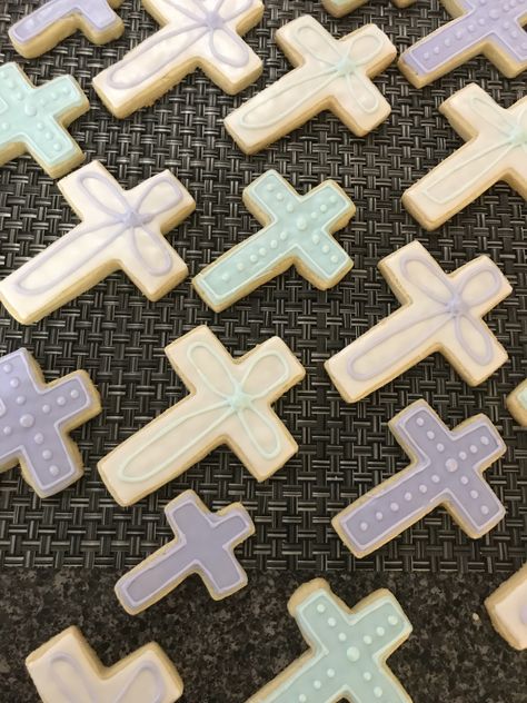 Easter Cross Cookies Royal Icing, Royal Icing Cross Cookies, Easter Cross Sugar Cookies, Easter Cross Sugar Cookies Decorated, Easter Cross Cookies Decorated, Cross Royal Icing Cookies, Cross Sugar Cookies Decorated, Cross Cookies Decorated Royal Icing, Cross Cookies Decorated