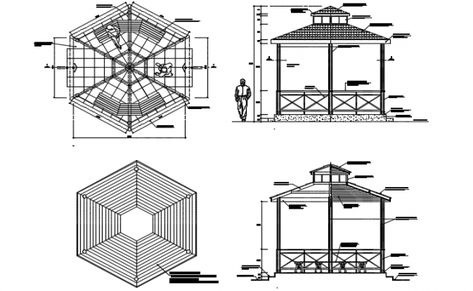 Gazebo plan and elevation detail dwg file Gazebo Blueprints, Cubist Architecture, Plan And Elevation, Urban Ideas, Modern Gazebo, Architecture House Plan, Plan Small House, Plan Modern House, House Plan Modern