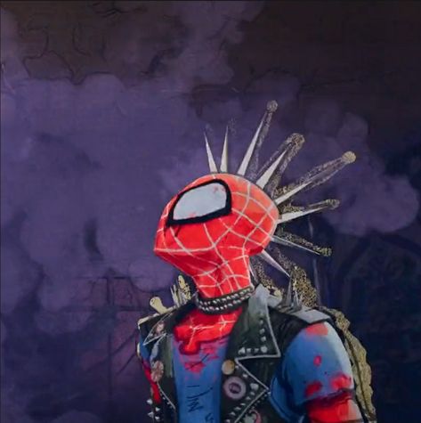 Spider Punk Side Profile, Spiderpunk Pfp, Spider Punk Pfp, Hobie Brown Spider Punk, Hobart Brown, Marvel App, Spiderman Comic Art, Gesture Drawing Poses, Hobie Brown