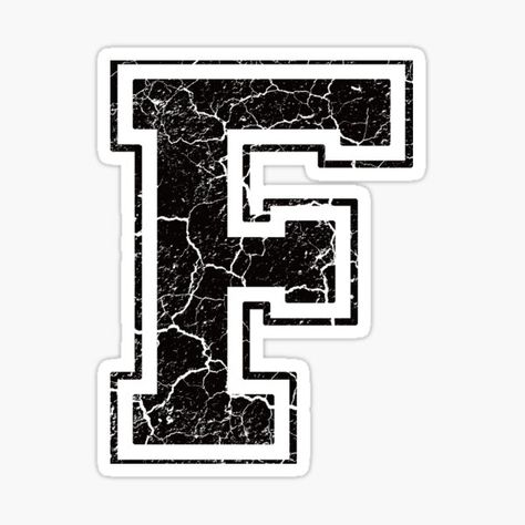 Letter F Stickers | Redbubble Huruf F Aesthetic, F Lettering, F Font, Agriculture Pictures, Letter Background, Marble Sticker, F Letter, Love Images With Name, Typography Alphabet