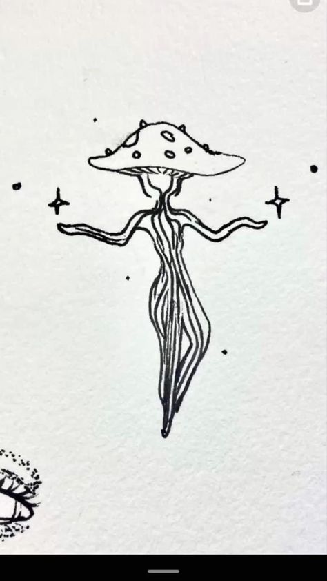 Mushroom Tattoos, Healthy Advice, Custom Tattoo Design, Tattoo Flash Art, Arte Inspo, Arte Sketchbook, Mini Drawings, Simplistic Tattoos, Hippie Art