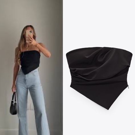 Zara Strapless Cropped Top In Black Sz S Brand New With Tags. Top With Ruched Straight Neckline And Asymmetric Hem. Zip Closure. Black | 9006/038 New Posher? Sign Up With Invite Code 0ld_fashioned For $10 Off Your First Poshmark Purchase I Only Sell 100% Authentic Items. Receipts Of Purchase Are Available Upon Request For Verification Purposes. My Photos Are Taken Inside With A Flash Unless Indicated Otherwise. If You Need Additional Photos, Please Drop A Comment Or Dm Me! All Measurements Are A Zara Strapless Knit Top, Cheap Fitted Zara Knit Top, Zara Asymmetric Top, One Shoulder Tube Top For Date Night, Stretch Asymmetrical Tube Top For Summer, Asymmetrical Stretch Tube Top For Summer, Chic One-shoulder Crop Top For Night Out, Trendy Strapless Top For Night Out, Chic One Shoulder Tube Top For Night Out